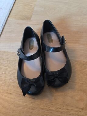 Mini Melissa Black Girls Shoes Size 10